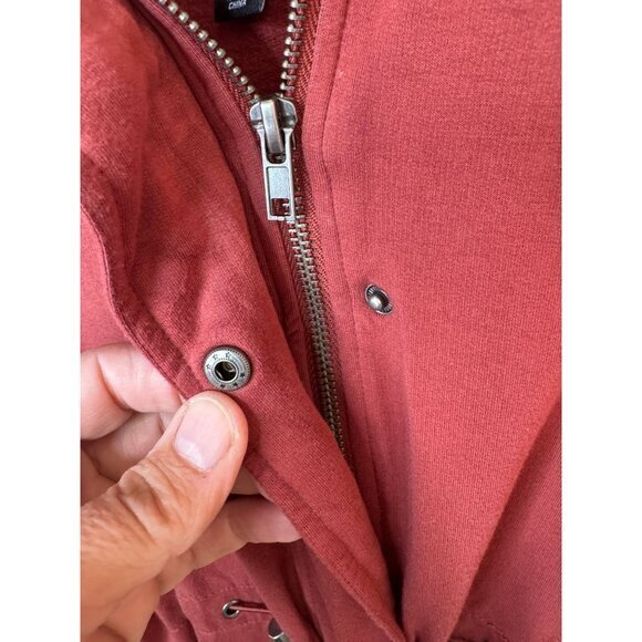 Torrid Women's Rust Jacket Size 00 lightweight rayon hooded zip up gathered‎ - Picture 6 of 10